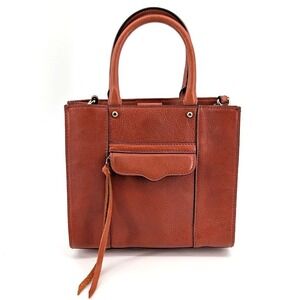 Rebecca Minkoff Mini MAB Tote Orange Leather Satchel Crossbody Strap Tassel 2013